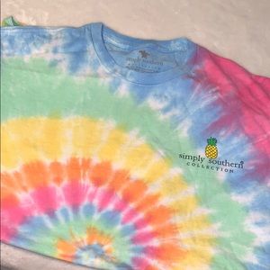 tie-dye short sleeve shirt